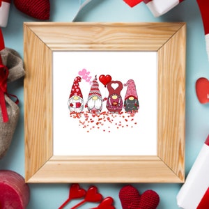 Personalisierter Valentinstag Gonks Digitaldruck - Valentinstag Gonks - Benutzerdefinierter Druck - Handgemachtes Geschenk - Valentinstagsgeschenk