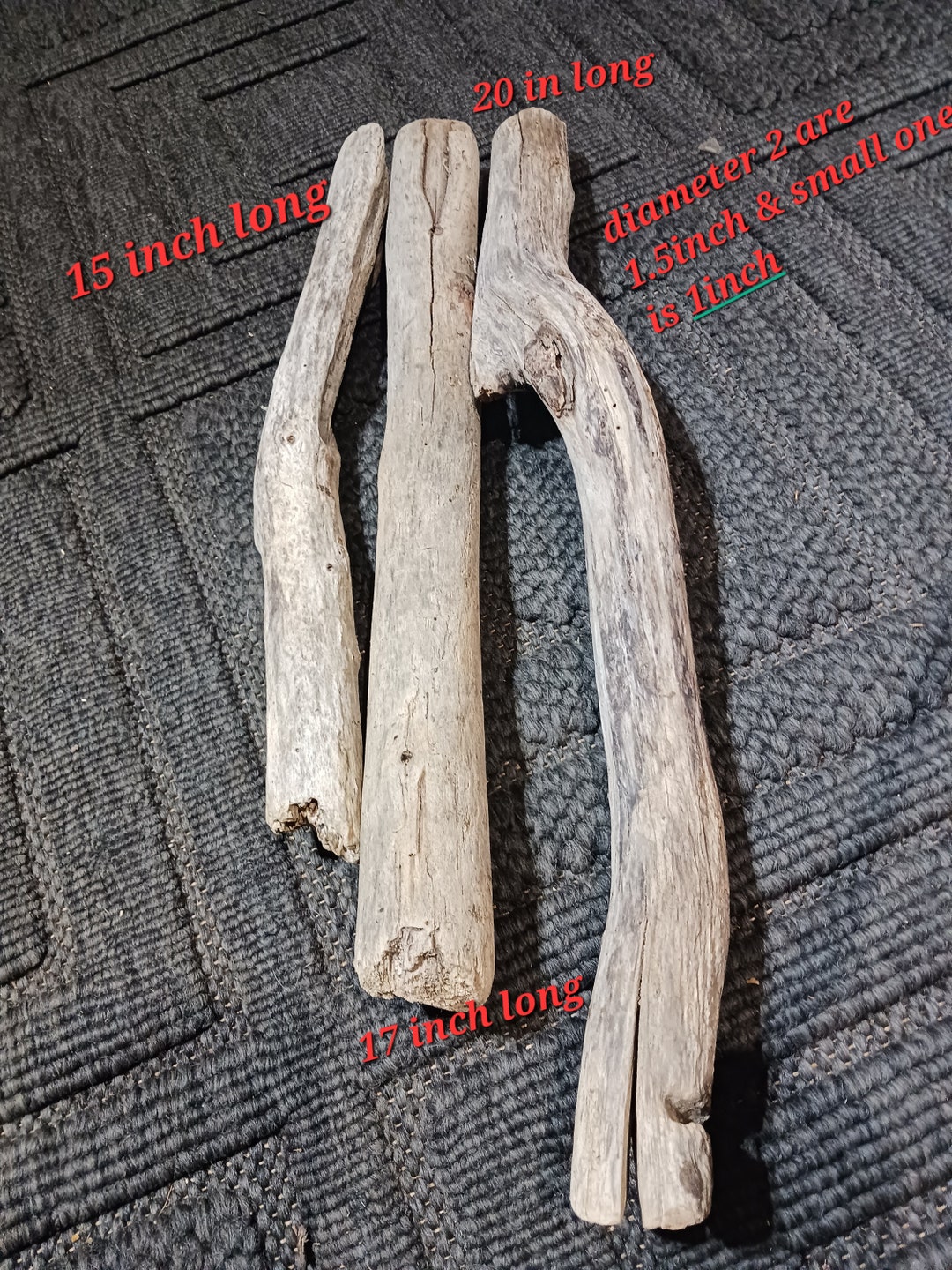 3 Wild Organic California Freshwater Driftwood Sticks Etsy