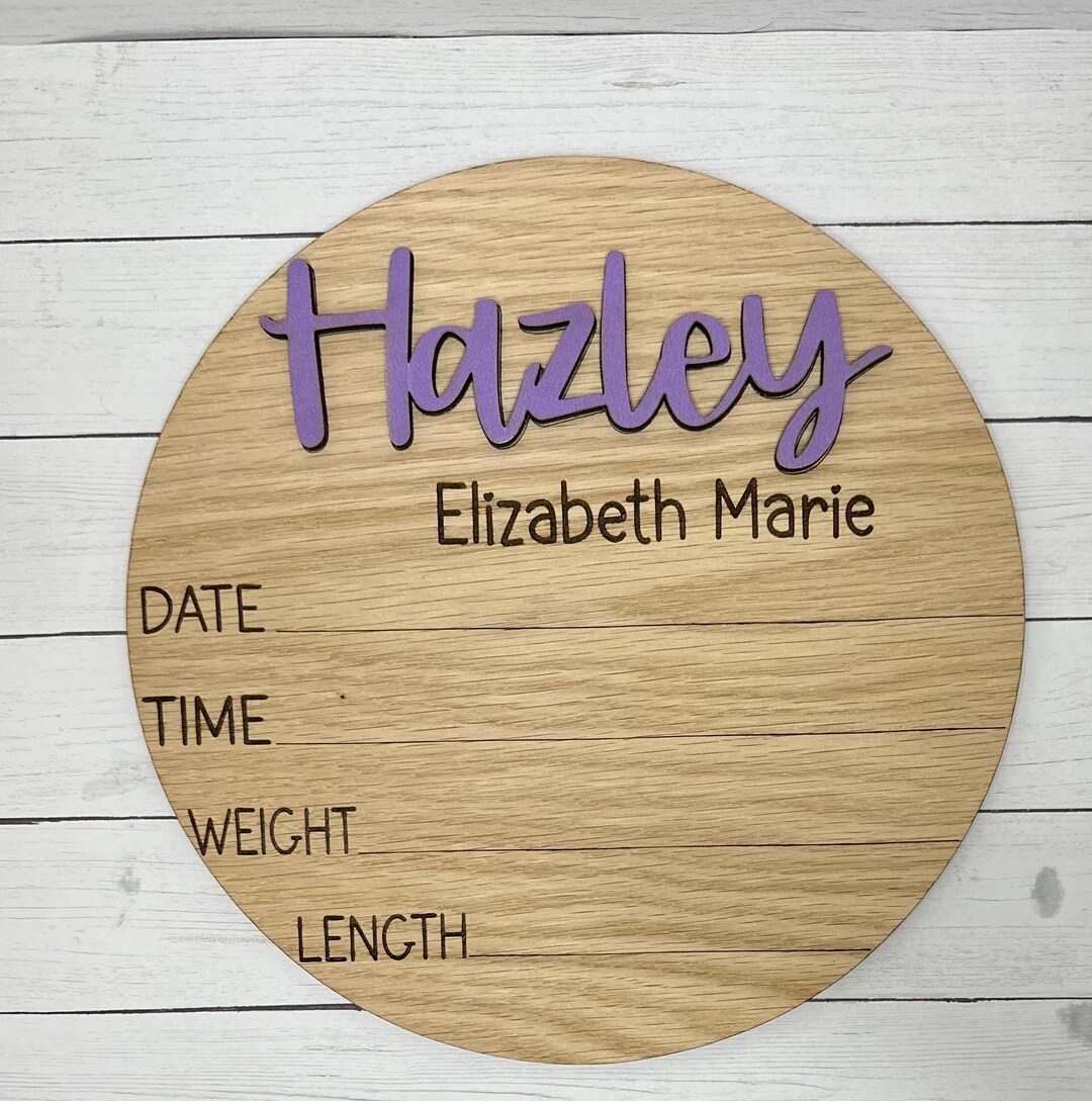 Personalized Baby Name and Day of Birth Stats, Baby or Kid Name on ...