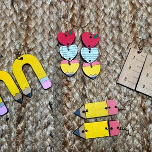 teacher earrings, back to school earrings, teacher appreciation gift, teacher gift