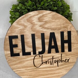 Baby or kid name on plaque, personalized baby name
