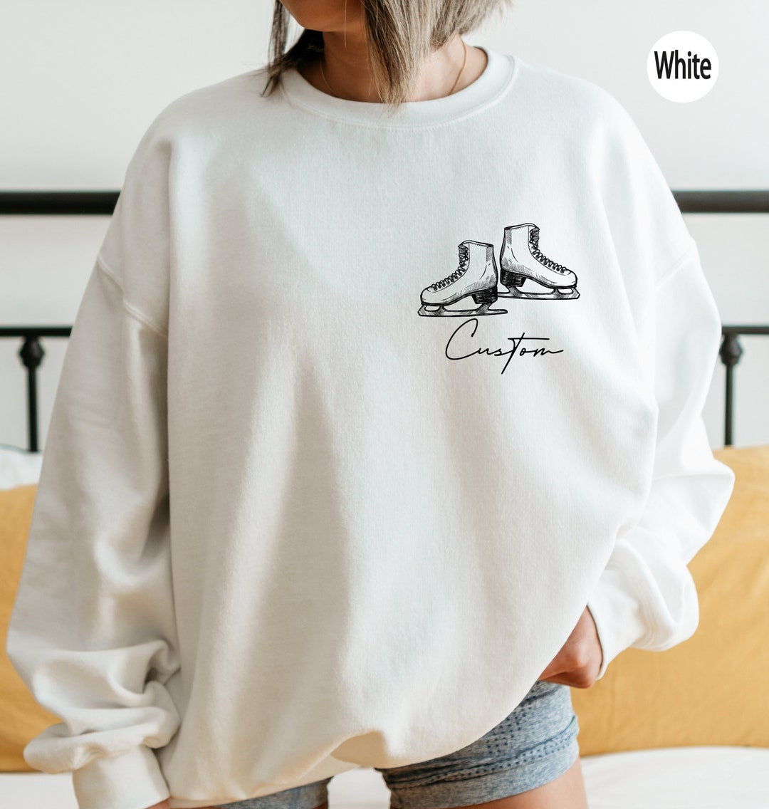 Custom Name Skating Sweatshirt Personalized Skater Hoodie Etsy