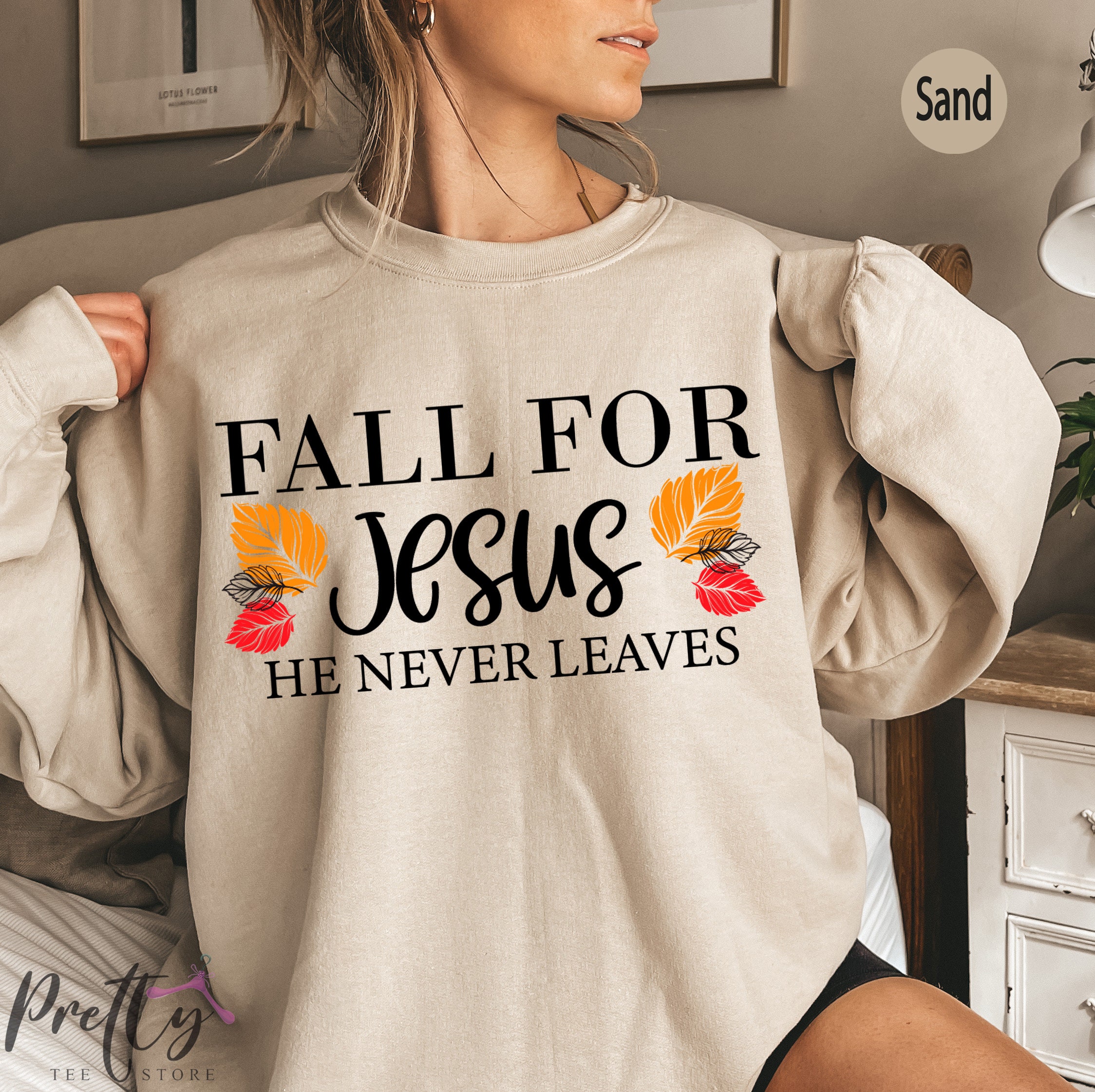Fall for Jesus He Never Leaves Shirt Funny Christian - Etsy Israel