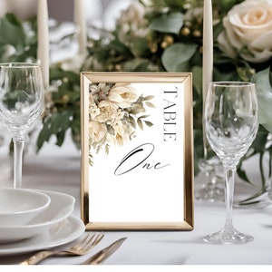 Wedding Table Numbers Template Minimal Number Modern Table Editable Template Simple Wedding Table Number For Events Reception Table Numbers