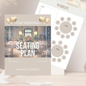 Wedding Tables & Seating Template - Sand| Wedding Seating Chart | Wedding Table Assignments Diagram | Printable Event Seating Chart Template