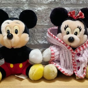Vintage Mickey and Minnie Mouse plush toys. Disney plush toys. image 1