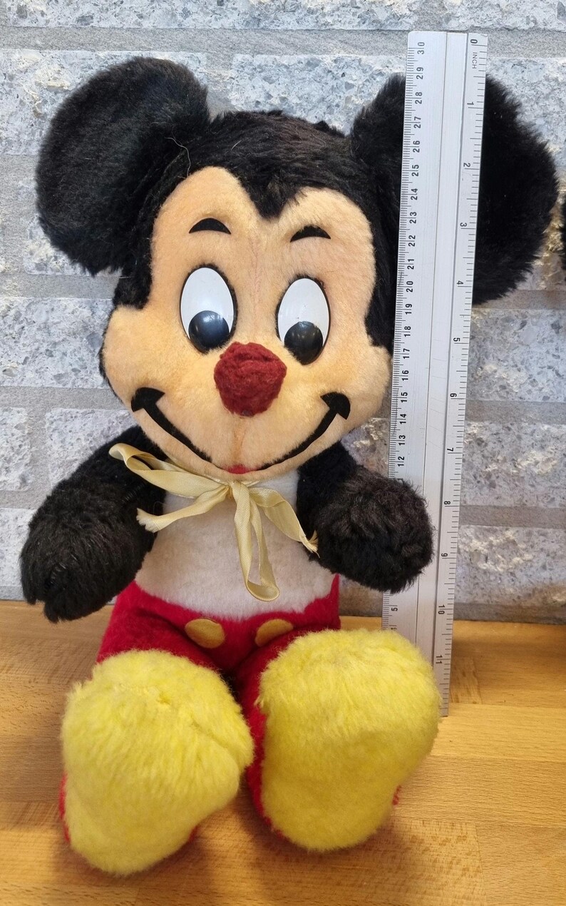 Vintage Mickey & Minnie Mouse Plush Set – California Stuffed Toys Los Angeles – 1978–1983 – Made in USA – Disney Collectible Pair image 9