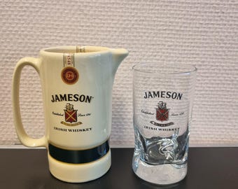 Set of Jameson jug / pitcher and glass.