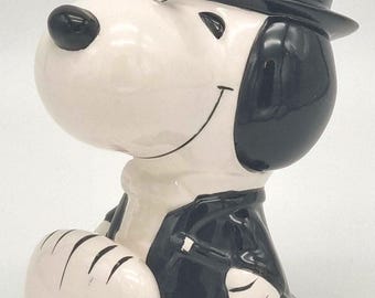 Vintage Snoopy Peanuts Money Box Coin Bank, Flying Ace Snoopy