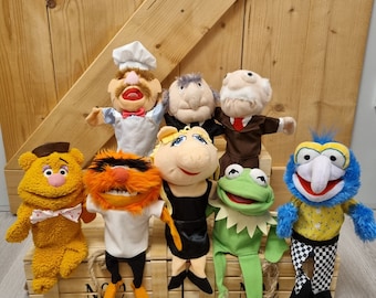 Série complète de 8 marionnettes à main Muppets, coffret collector Albert Heijn