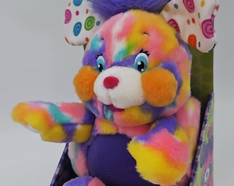 Peluche Popples Bibsy Baby Popple - Mattel 1987 - NEUVE Sous Emballage D'origine