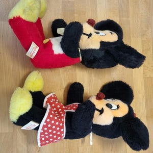 Vintage Mickey & Minnie Mouse Plush Set – California Stuffed Toys Los Angeles – 1978–1983 – Made in USA – Disney Collectible Pair image 4