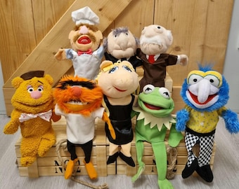 8 Muppet Mostra le marionette a mano. Collezione completa Albert Heijn.