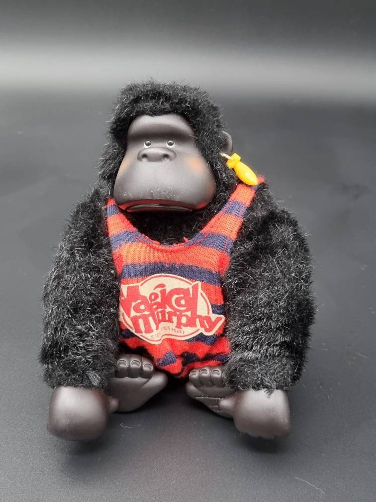 Ancienne Peluche Singe Magical Murphy gris 1987