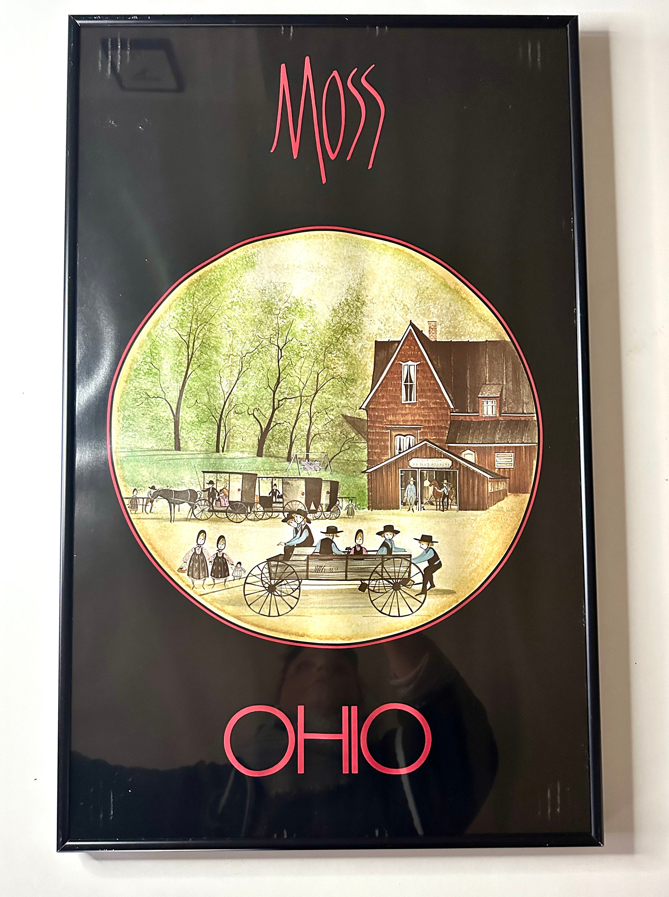 Your Choice of Vintage P. Buckley Moss Framed Art Posters/ohio
