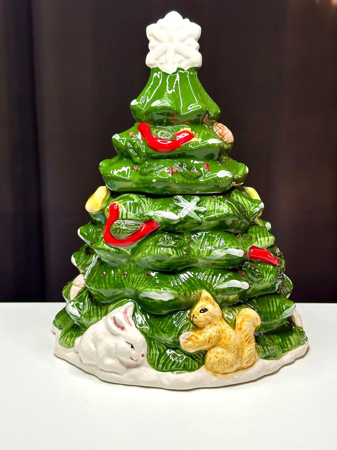 Adorable Vintage Ceramic Christmas Tree Cookie Jar/vintage Etsy