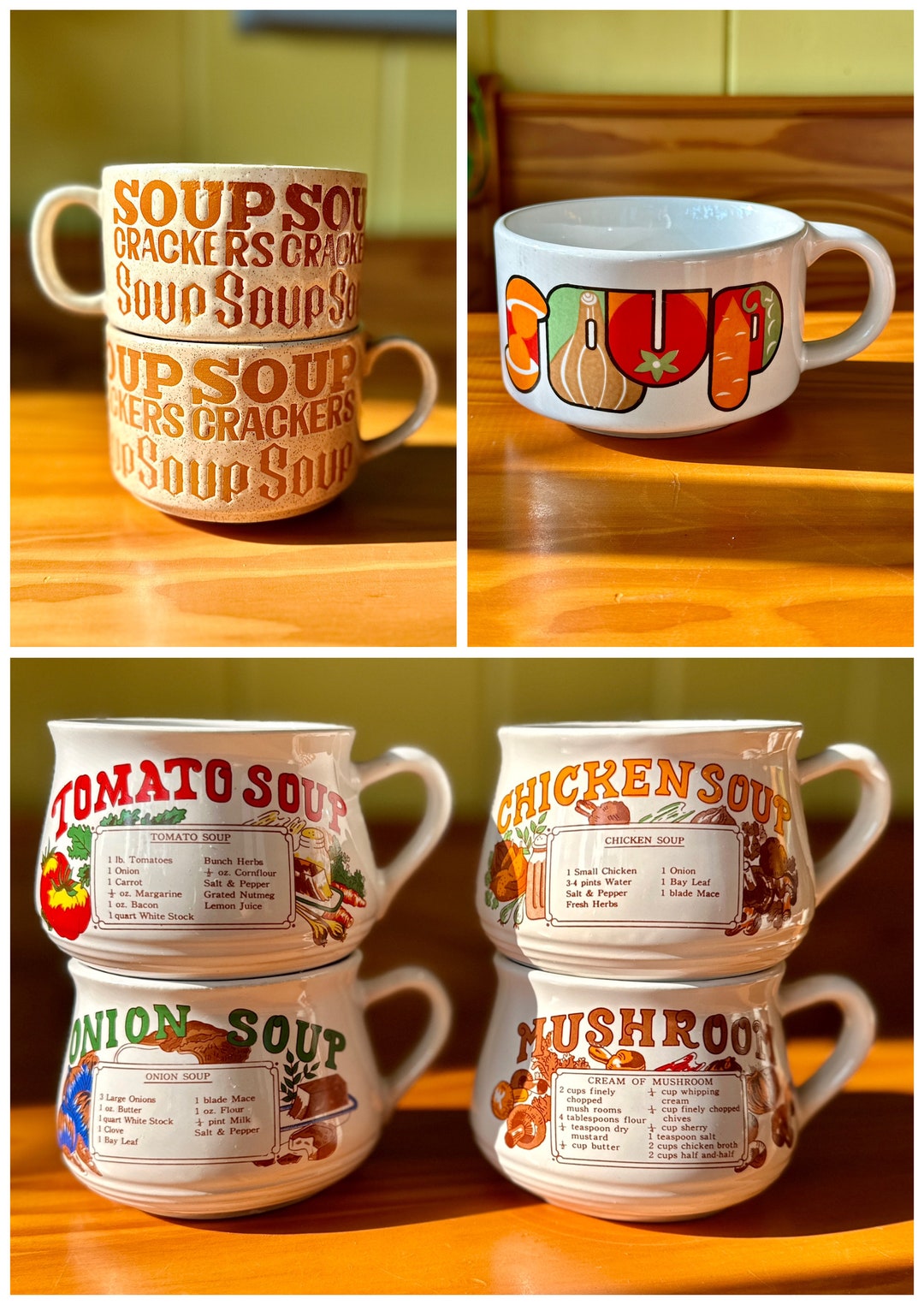 Your Choice of Vintage Soup Bowls/vintage Soup Recipe Bowls/vintage Mug