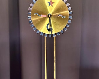 オールド IKEA 掛時計 SIPPRA Mikael Axelsson Vintage Ikea Mikael Axelsson SIPPRA Metalwork Wall Clock , Grey