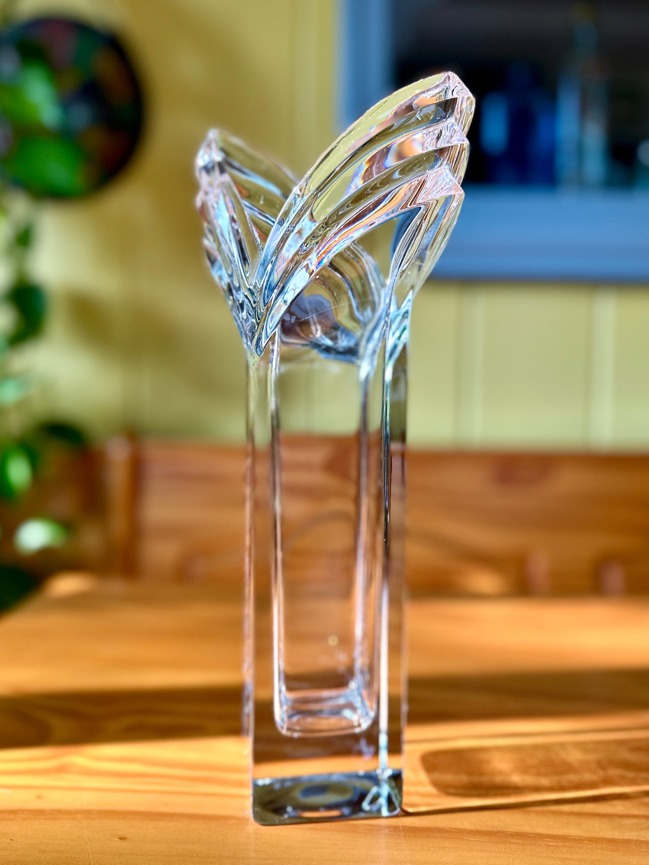 Vintage Mikasa Art Deco Crystal Vase/vintage Crystal Etsy