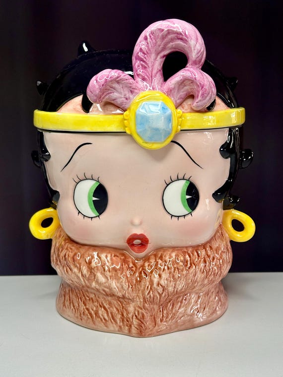 Vintage Betty Boop Ceramic Cookie Jar – Collectible Cartoon