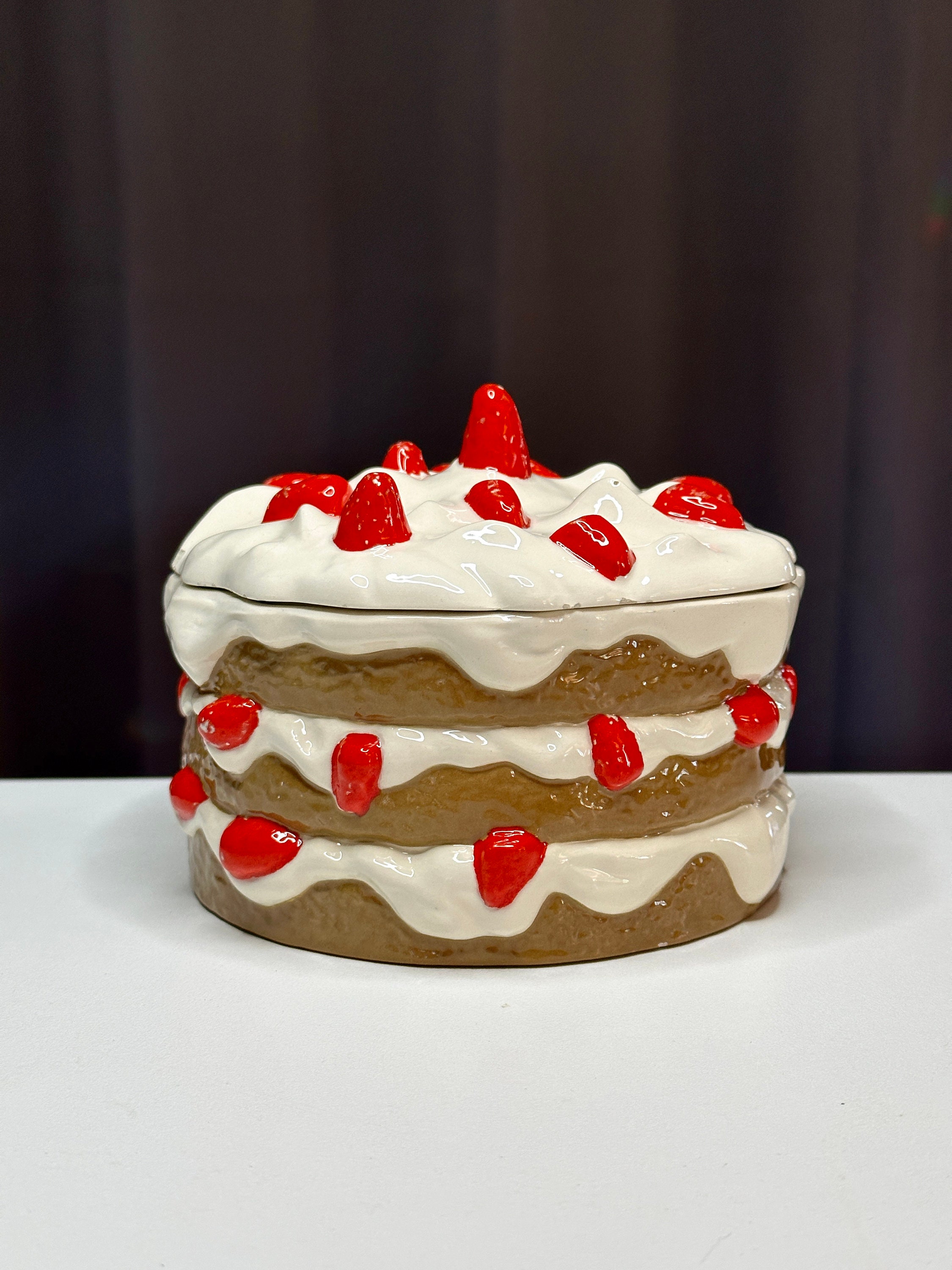 Vintage Ceramic Strawberry Shortcake Dessert Dish/vintage Etsy