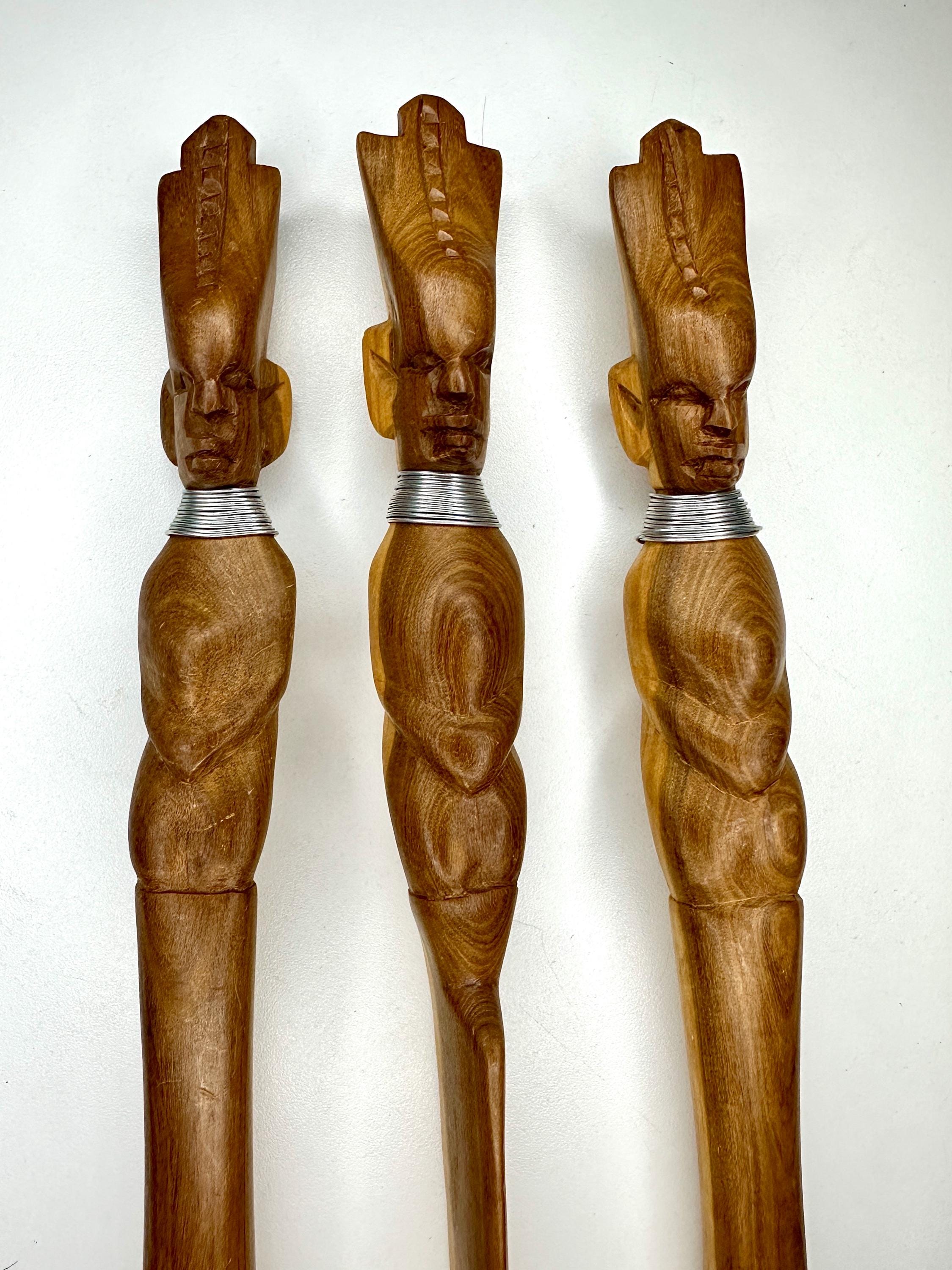 アフリカ 木彫 刀刺し ナイフ刺し 民藝 工芸 アンティーク Vintage