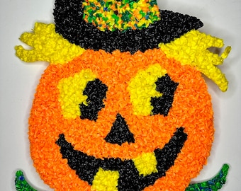 Vintage Large Halloween Pumpkin Popcorn Decoration/Vintage Halloween/Halloween Popcorn Decoration