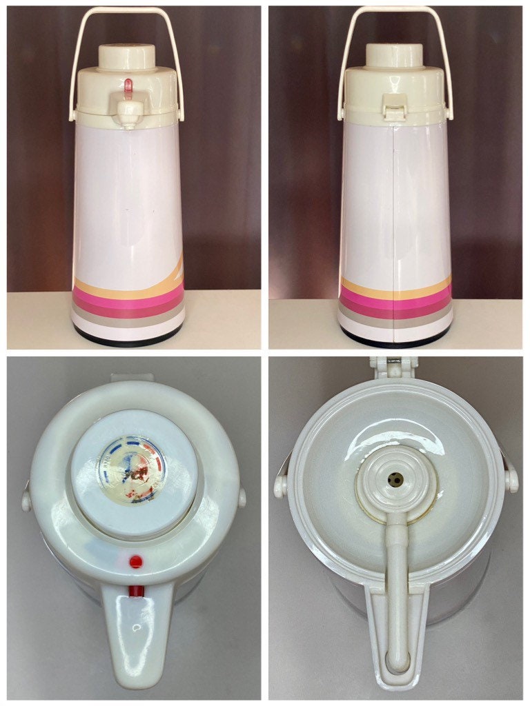 Your Choice of Two Fabulous Vintage Air Pump Drink Thermos and