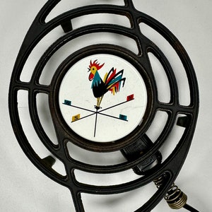 Wonderful Vintage MCM Swedish Folk Rooster Food and Kettle Warmer/Vintage Food Warmer/MCM Farmhouse