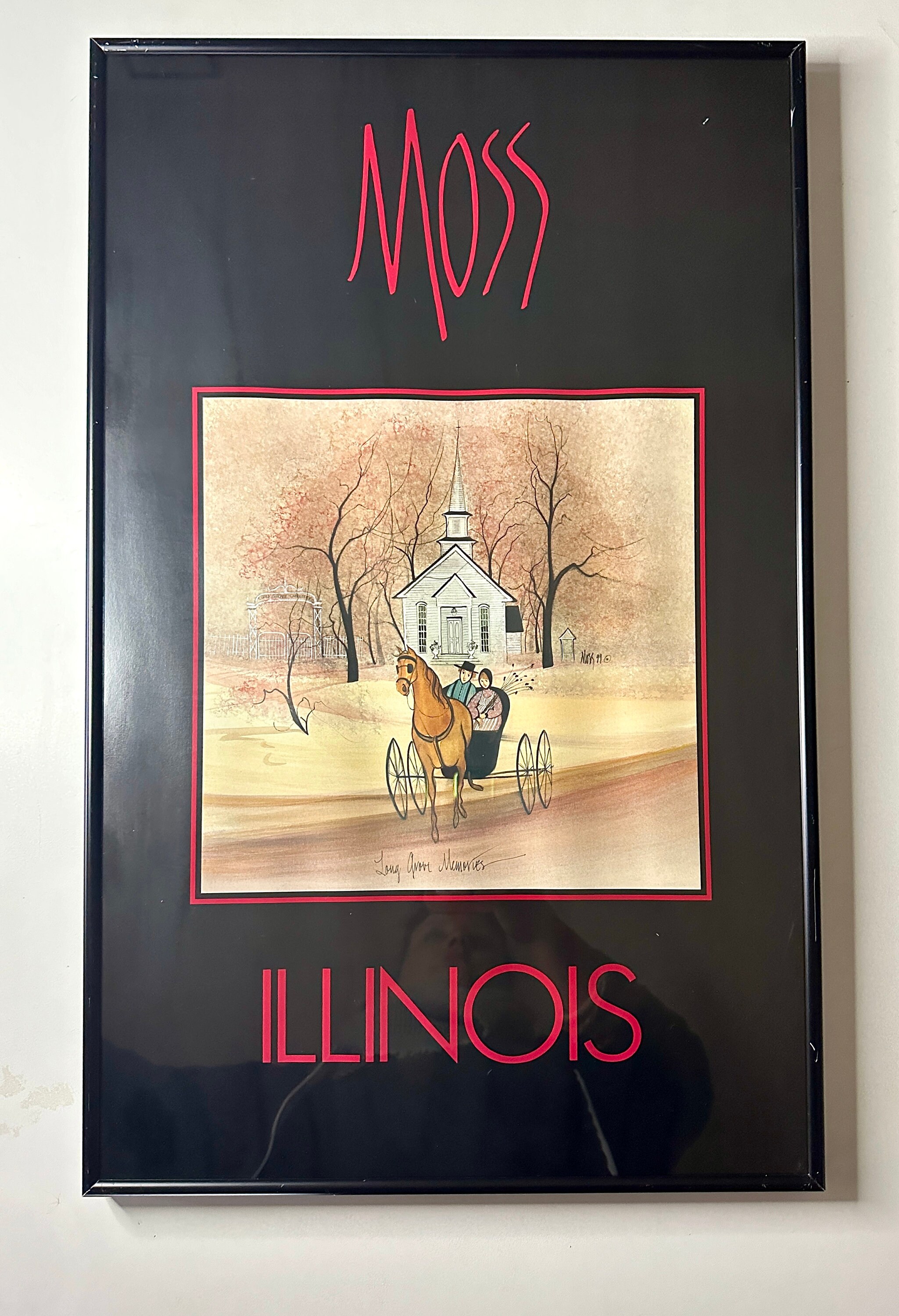 P. Buckley Moss モス 額装 ポスター カリグラフィー アート Your Choice of Vintage P. Buckley Moss Framed Art Posters/ohio