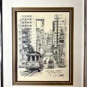 Don Davey 「California St San Francisco」 Don Davey Signed Art Print California Street San Francisco 5