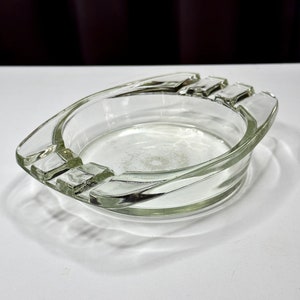 Gorgeous Vintage Art Deco MCM Glass Ashtray