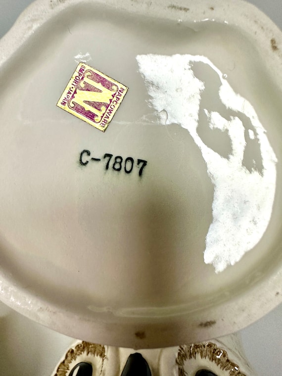 Rare Set of Five Vintage Napcoware Ceramic Owl Canisters/vintage