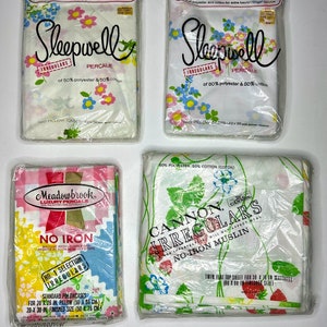 Your Choice of NOS Vintage Pillowcases and Bedsheet/Vintage Linens/Vintage NOS Pillowcases and Sheets