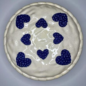 Vintage Ceramic Blueberry Pie Saver – Whimsical Kitchen Storage & Decor/Vintage Farmhouse/Vintage Cottagecore