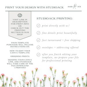 Elegant Wedding Invitation Suite Template, Hand Drawn Grandmillennial Floral Invite Design, Customizable Colors, Wedding Stationery, Fleur zdjęcie 13