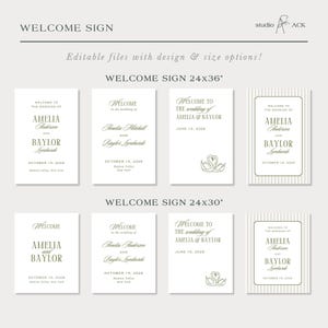Old Money Wedding Bundle, Vintage-Inspired Stripes, Classic Wedding Stationery & Signage Set, Editable Canva Wedding Template, Westwood image 14