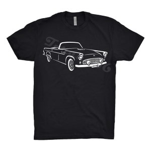 1955 Ford Thunderbird, Car Enthusiast, Car Art, 1955 Ford Shirt, 1955 Ford Thunderbird Shirt, 1955 Ford Thunderbird Convertible, Ford Shirt