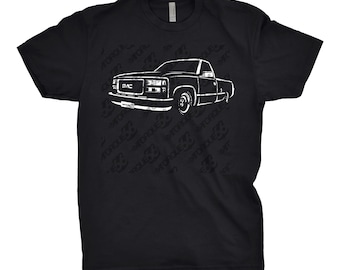 1998 GMC Sierra Truck, Car Enthusiast, Car Art, 1998 GMC Pickup Truck, Gift, 1998 GMC Truck Shirt, Classic Car Shirt,