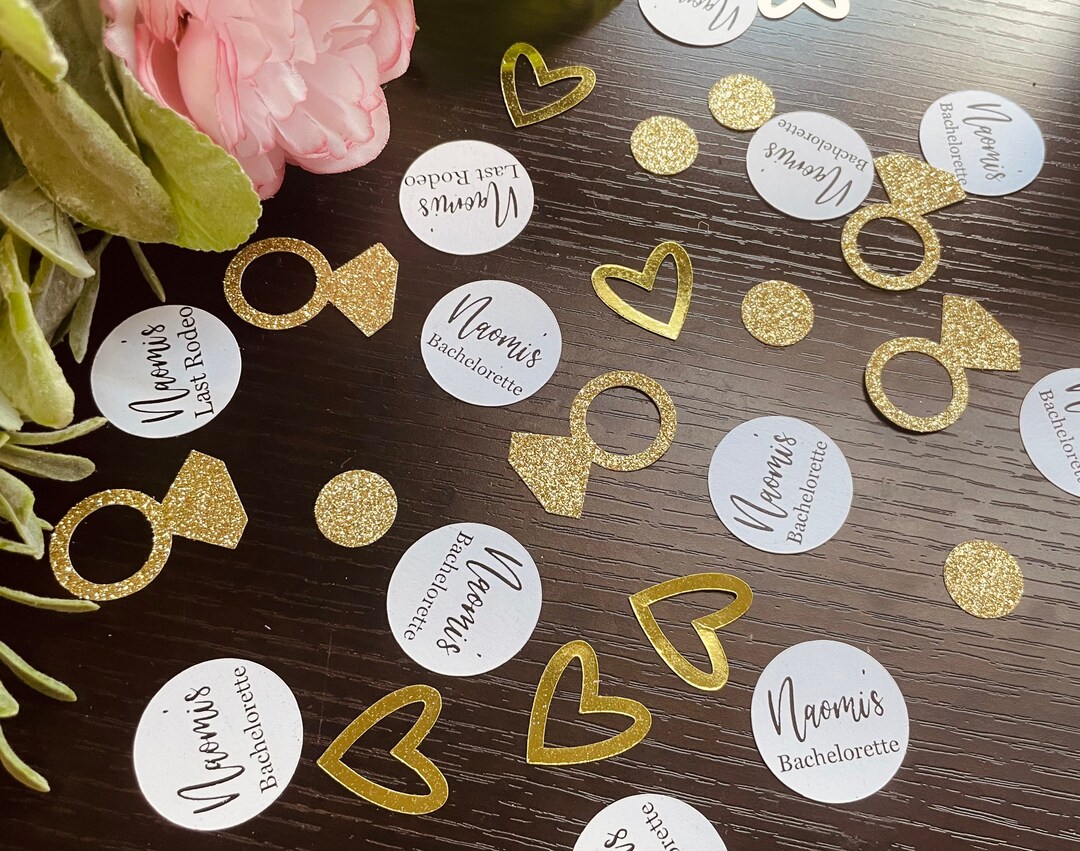 Customized Confetti 80 Personalized Confetti With Rings ,custom Wedding Confetti for ...