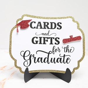 Personalized Cards and Gifts Sign for the graduate | Graduation Table Sign | Table Sign | Table Sign | 2023 Graduation Decor   | 2023