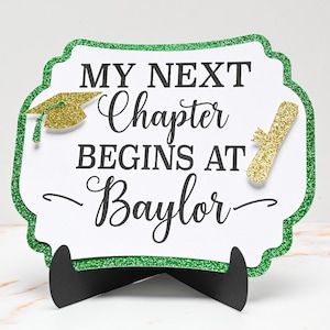 5”x7” My next chapter begins at | Graduation Table Sign | Table Sign | Table Signs | 2023 Graduation Decor  | Graduation Party 2024