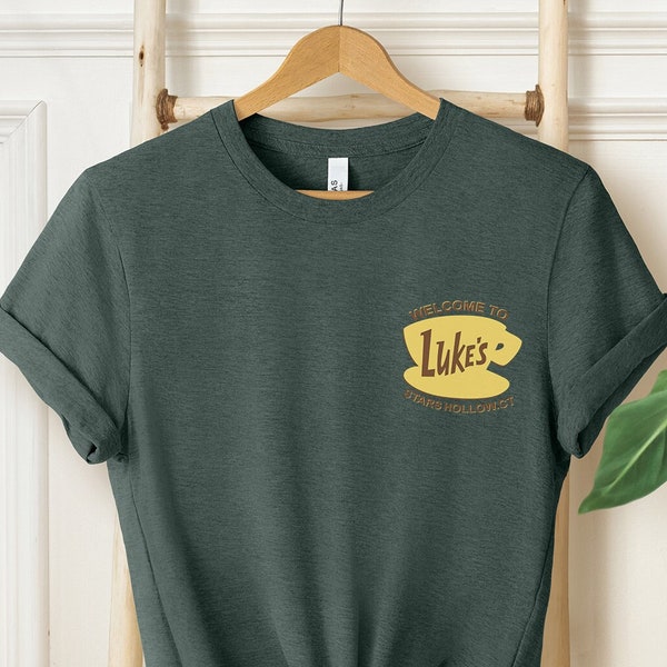 Lukes Diner Stars Hollow Shirt, Retro Text Lukes Diner Shirt, Vintage Style Stars Hollow Shirt, Valentine's Day Gift