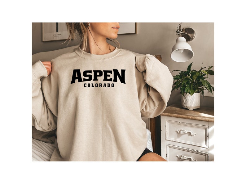 Aspen Sweatshirt, Colorado Sweatshirt Aspen Colorado Crewneck, College