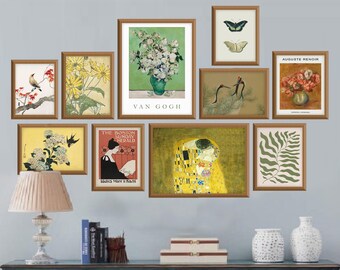 Eclectic Gallery Wall Art Set, Van Gogh, Klimt (Digital Download)