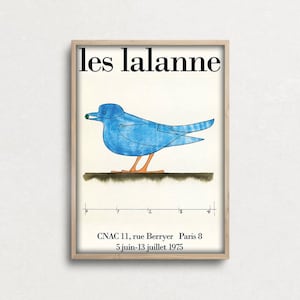 Les Lalanne, Les Lalanne Blue Bird Print, Exhibition Poster, Mid Century, Vintage Exhibition Print, Museum Poster, Digital Download