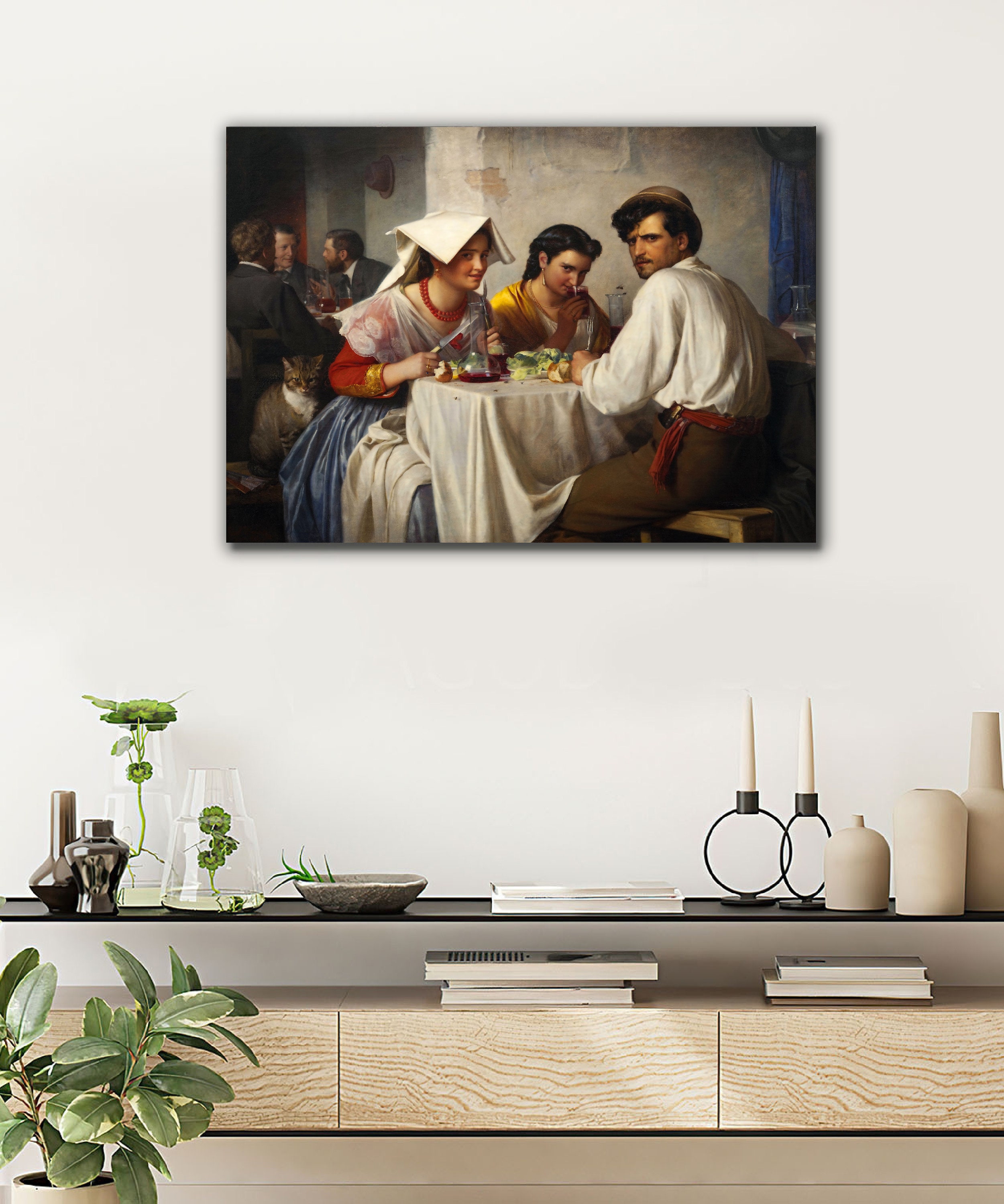 Carl Bloch in A Roman Osteria Print Poster, Academicism, Realism, Roman ...