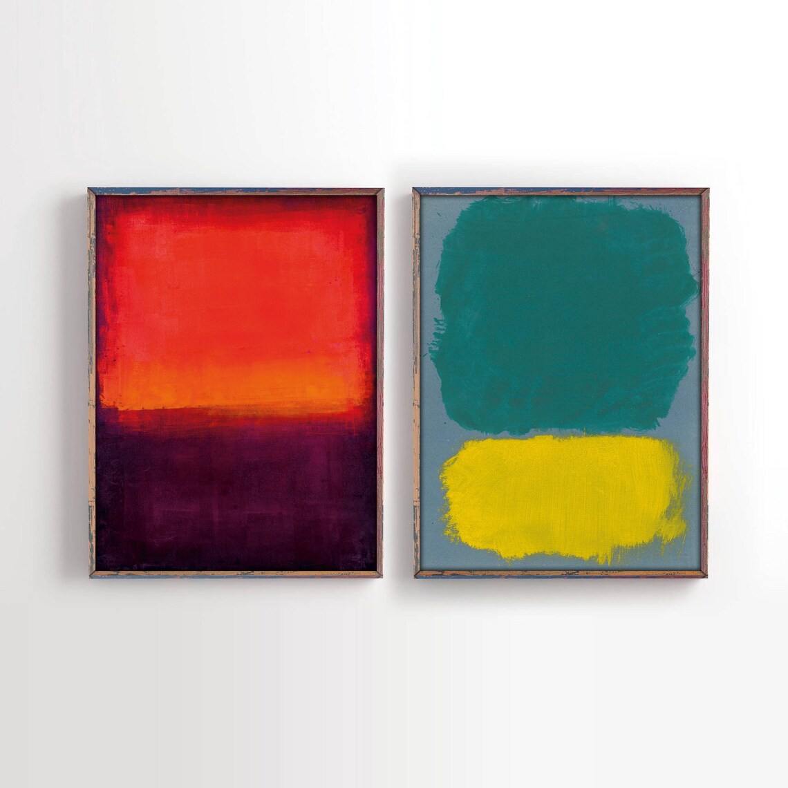 Mark Rothko Inspired Art Print Set, Abstract Expression, Color Field ...