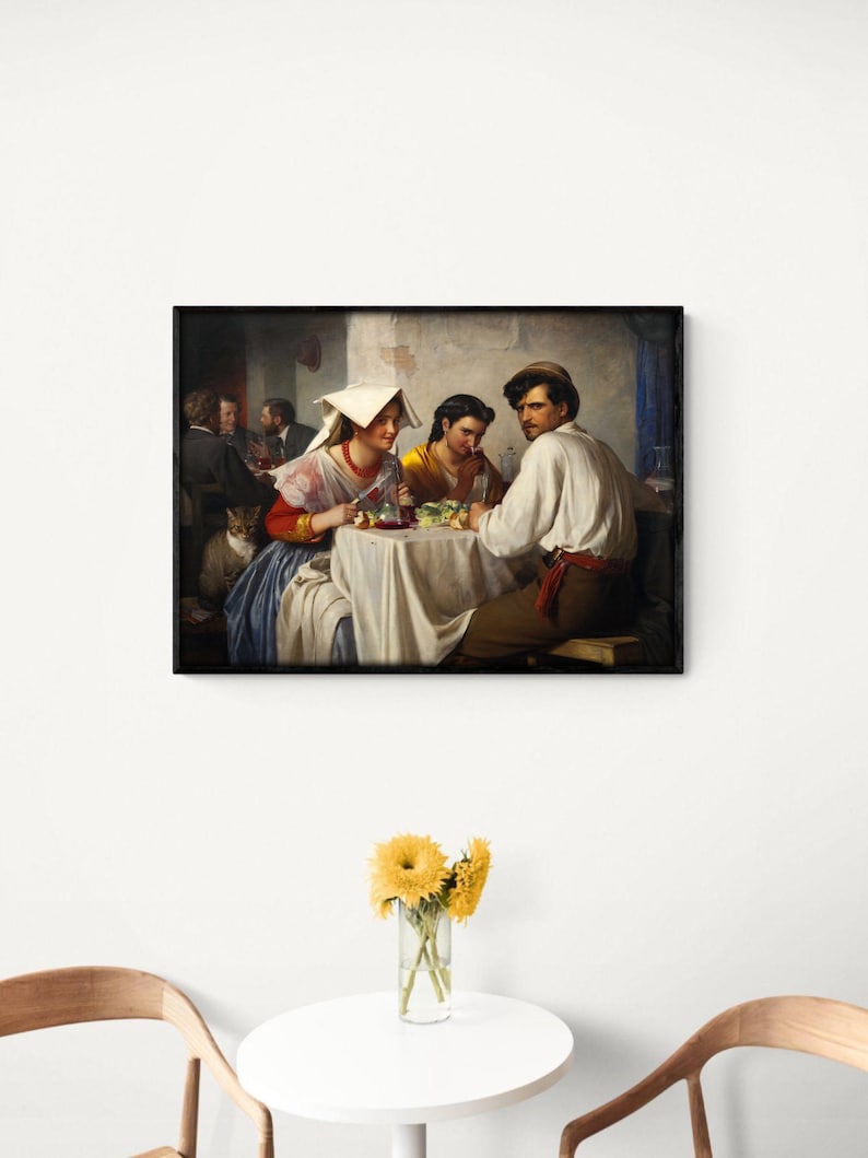 Carl Bloch in A Roman Osteria Print Poster, Academicism, Realism, Roman ...