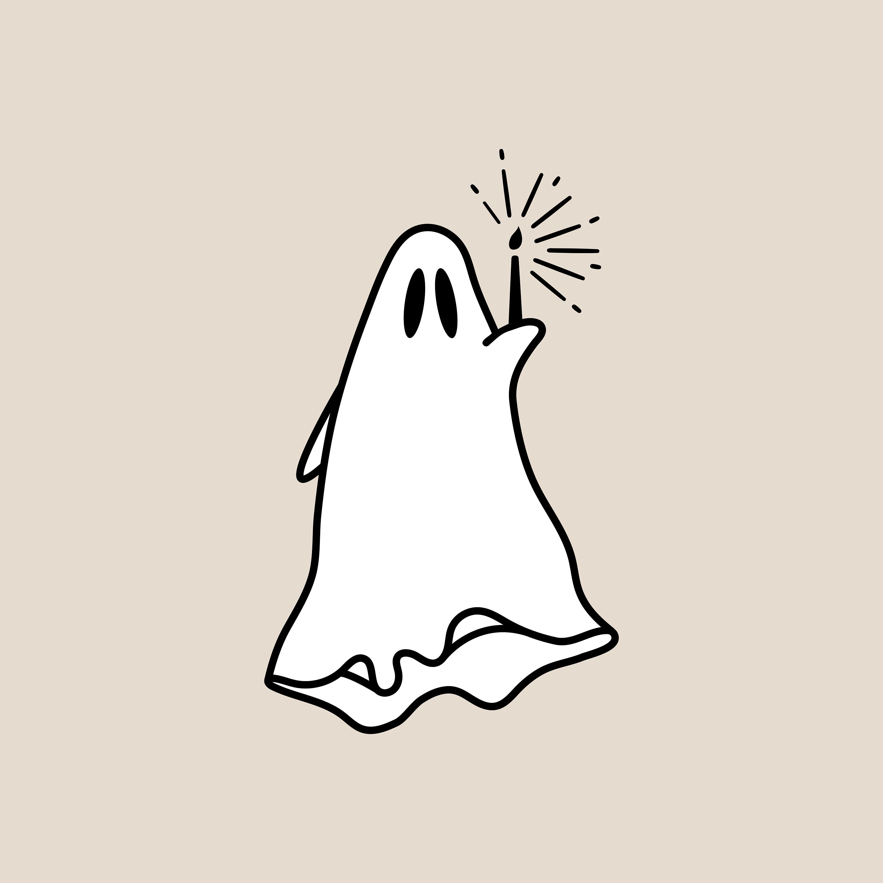 Ghost Spooky Season Cute Halloween Cute Ghost Ghost With - Etsy